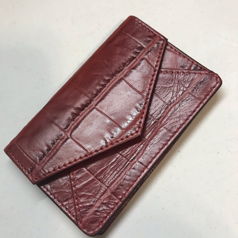 Genuine leather card hold credit or business
